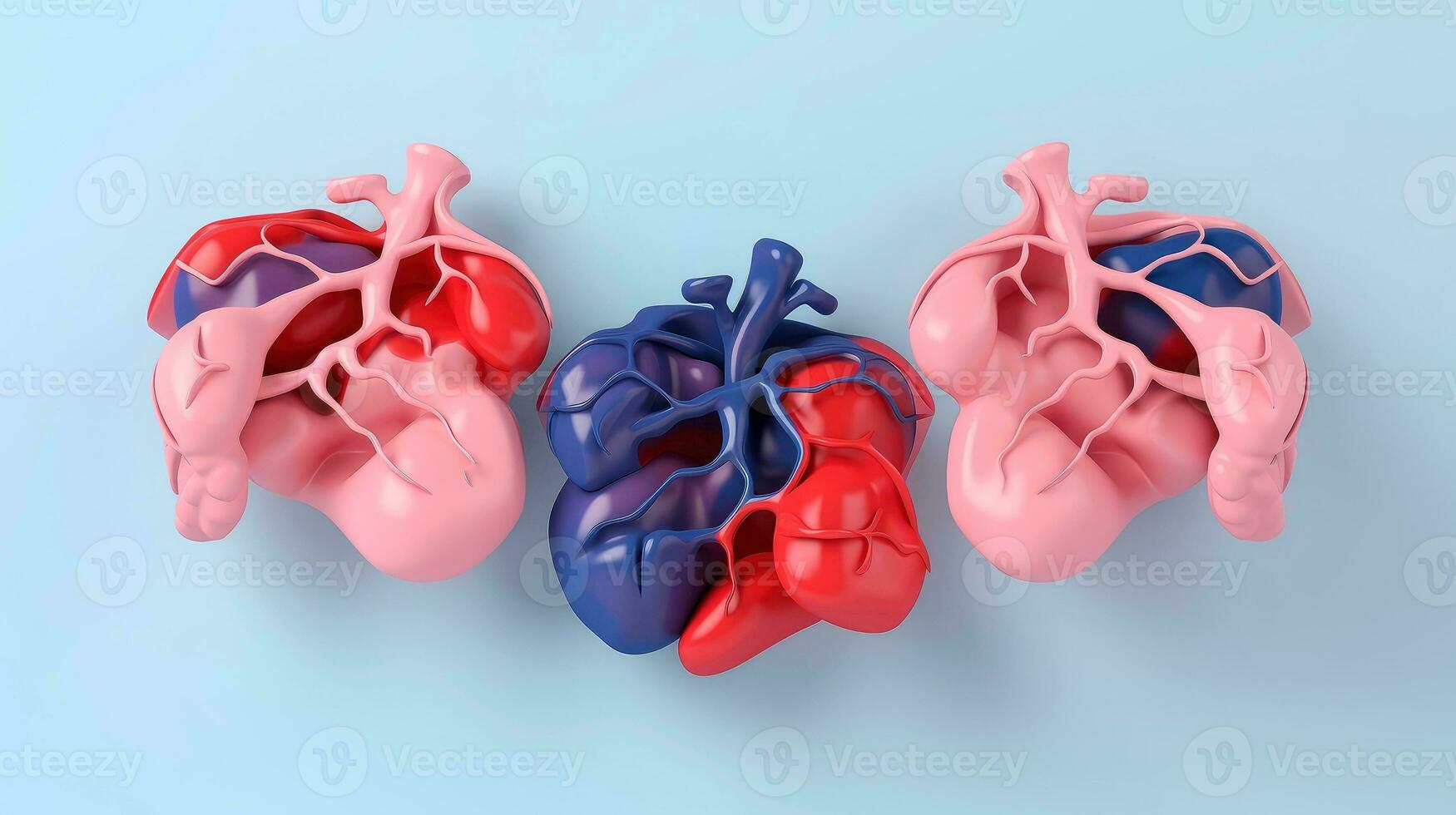 3D illustration of the human organ systems, Human internal organs. Anatomy. Nervous, circulatory, digestive, excretory, urinary,and bone systems. Medical education concept, Generative AI illustration photo