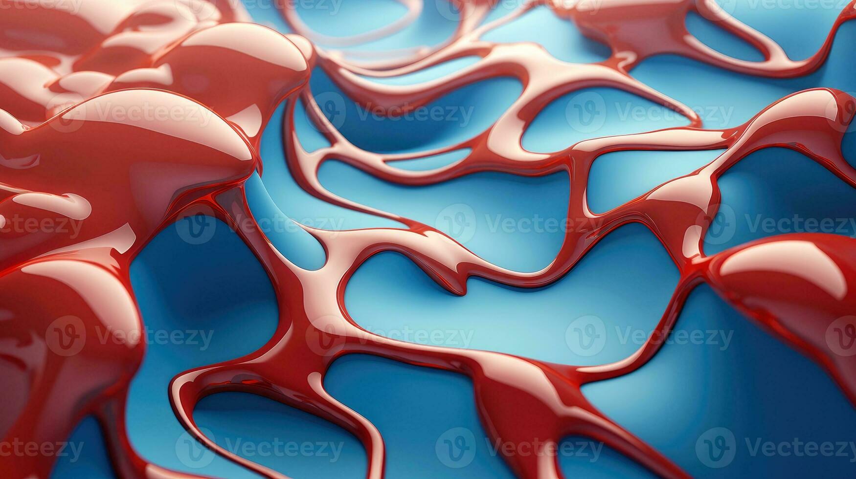 3D illustration mockup of the human organ systems, circulatory, digestive, red and white bloodcells wtih blurred backgroun. Medical education concept, Generative AI illustration photo