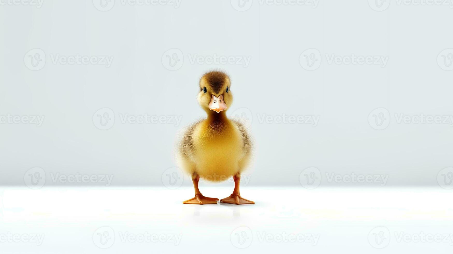 Photo of a duck on white background. Generative AI