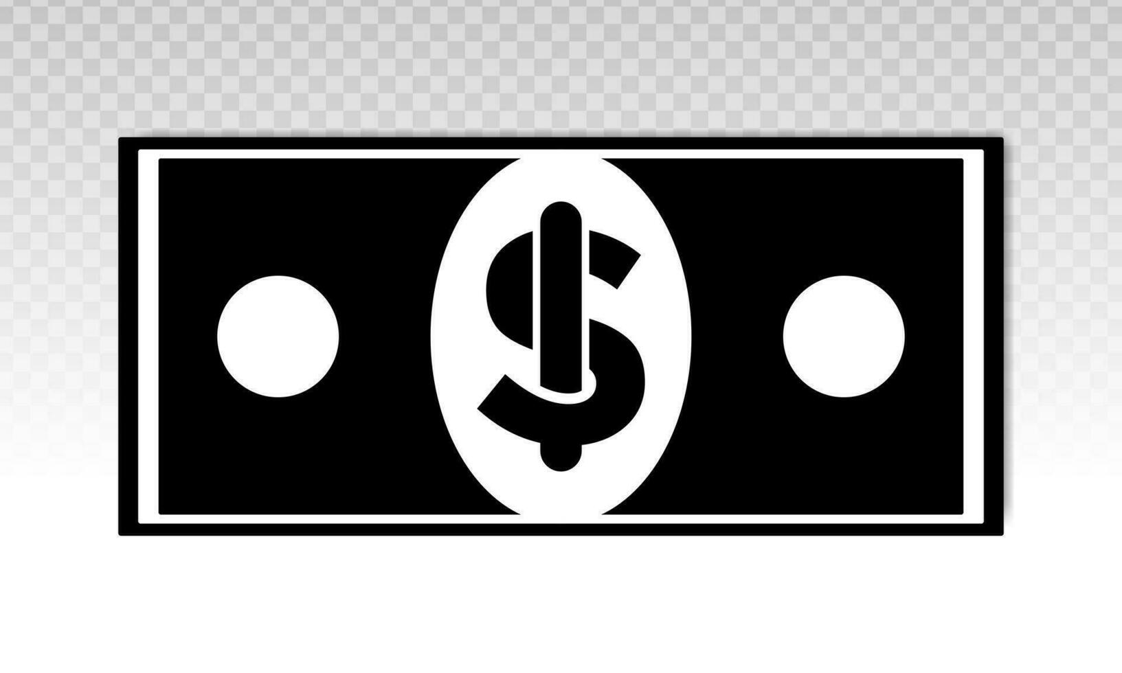 American dollars bill flat icon for financial apps and websites vector
