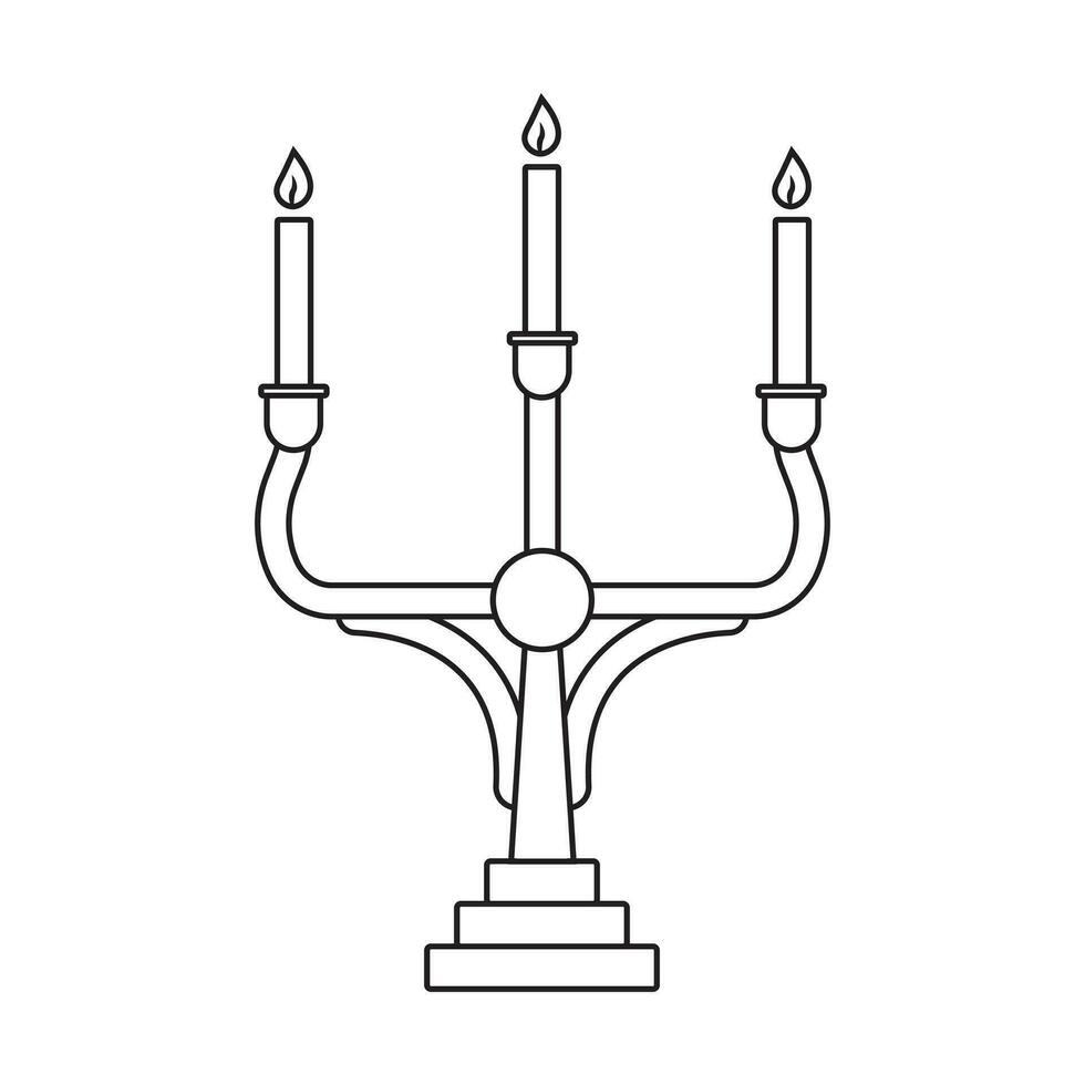 vela poseedor icono con ardiente vela para aplicación o sitio web vector