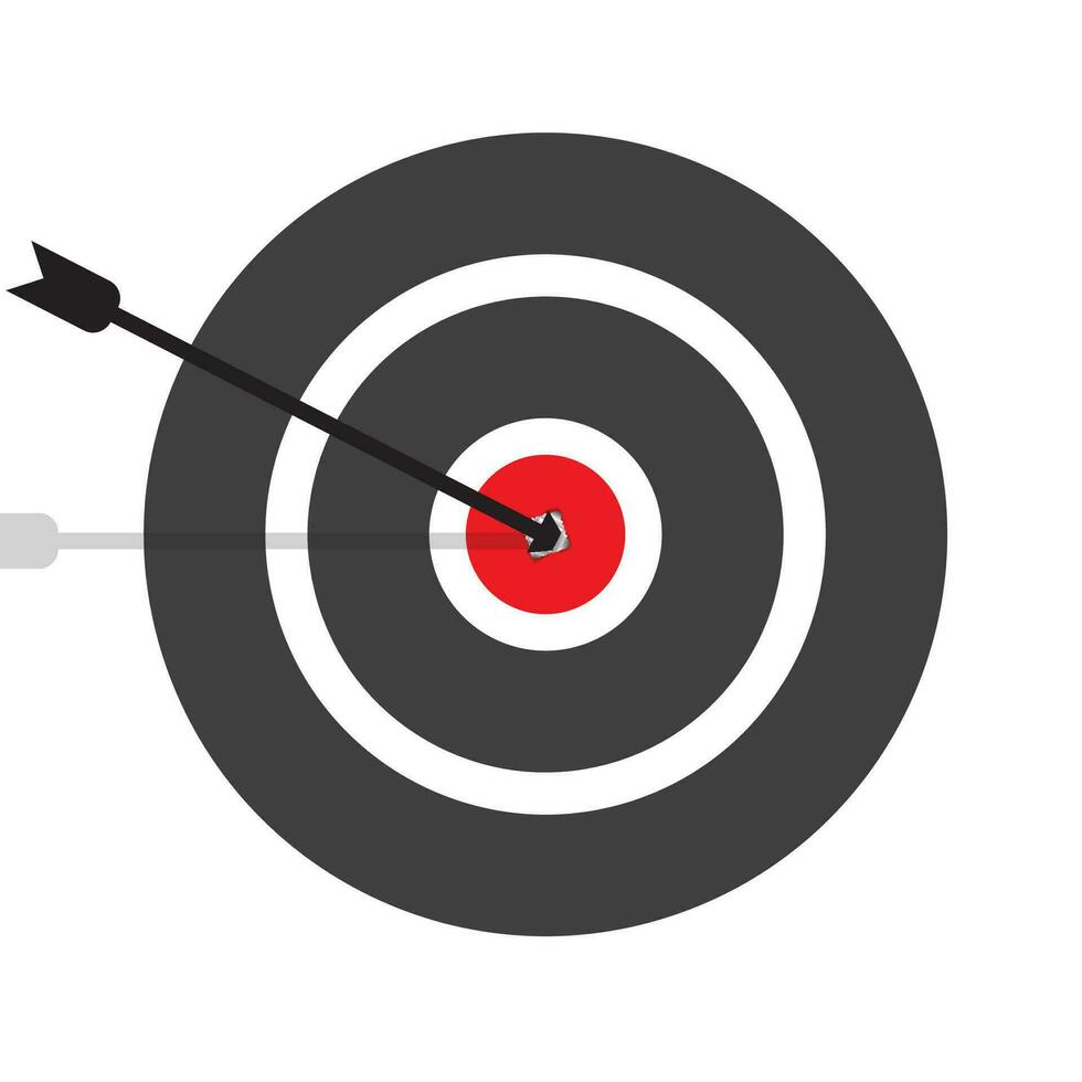 Target icon in vector shape with a white background
