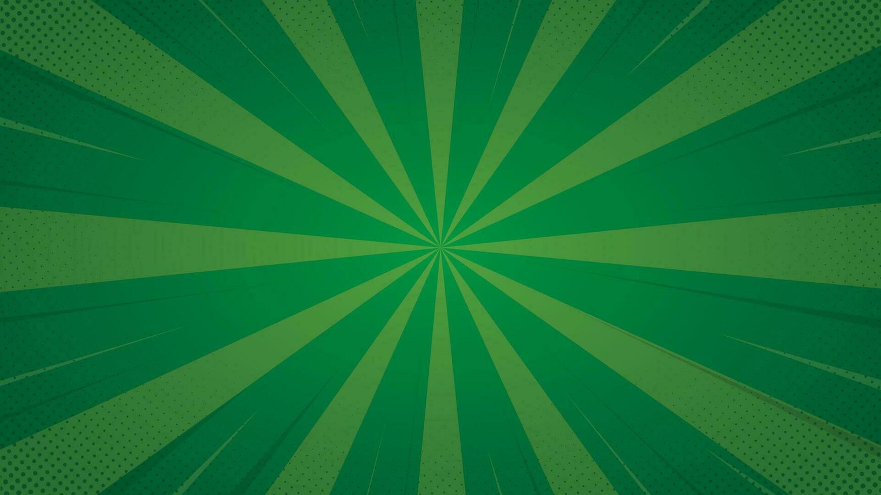 Green Gradient Comics Style Background Vertical Template. Classic pop art - 16.9 aspect ratio vector