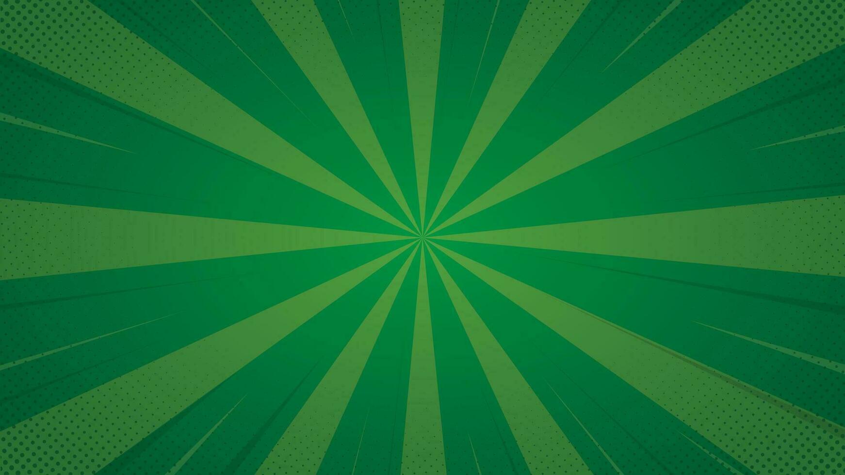 Green Gradient Comics Style Background Vertical Template. Classic pop art - 16.9 aspect ratio vector