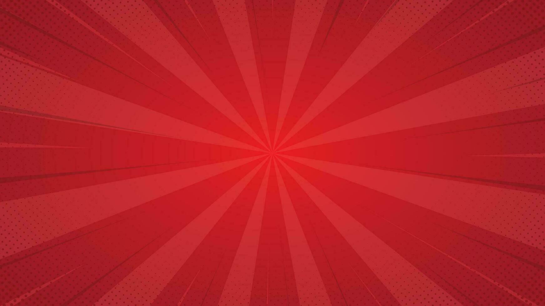 Red Gradient Comics Style Background Vertical Template. Classic pop art - 16.9 aspect ratio vector