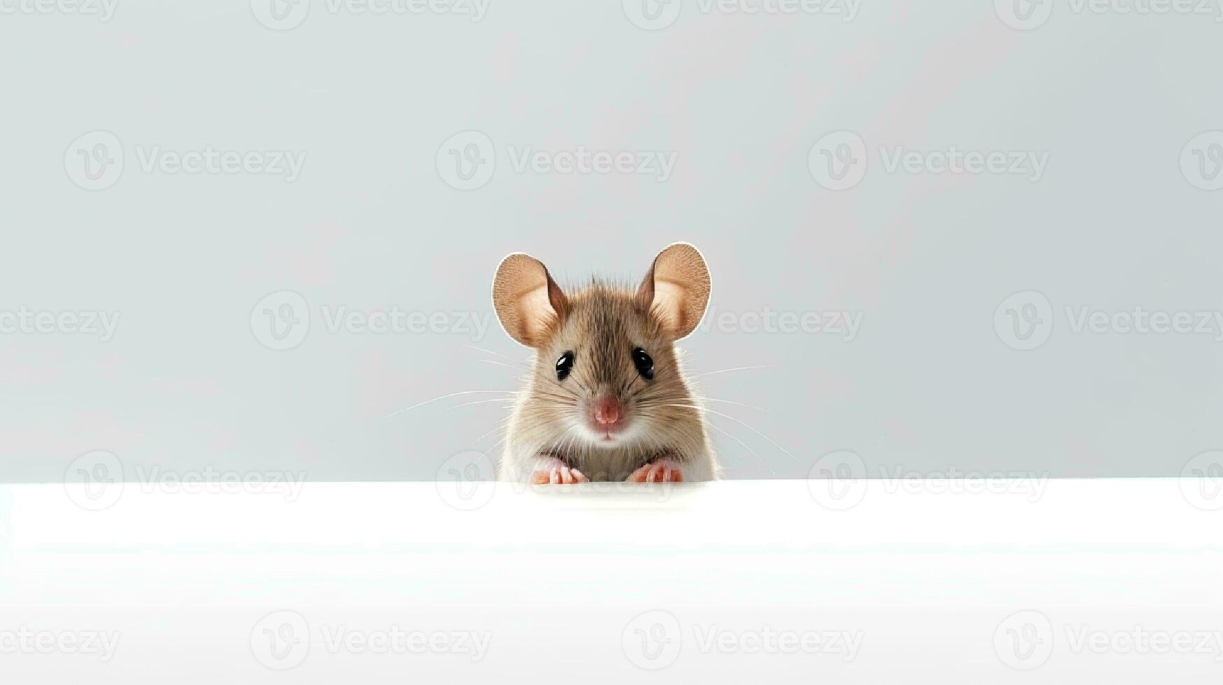 Photo of a mouse on white background