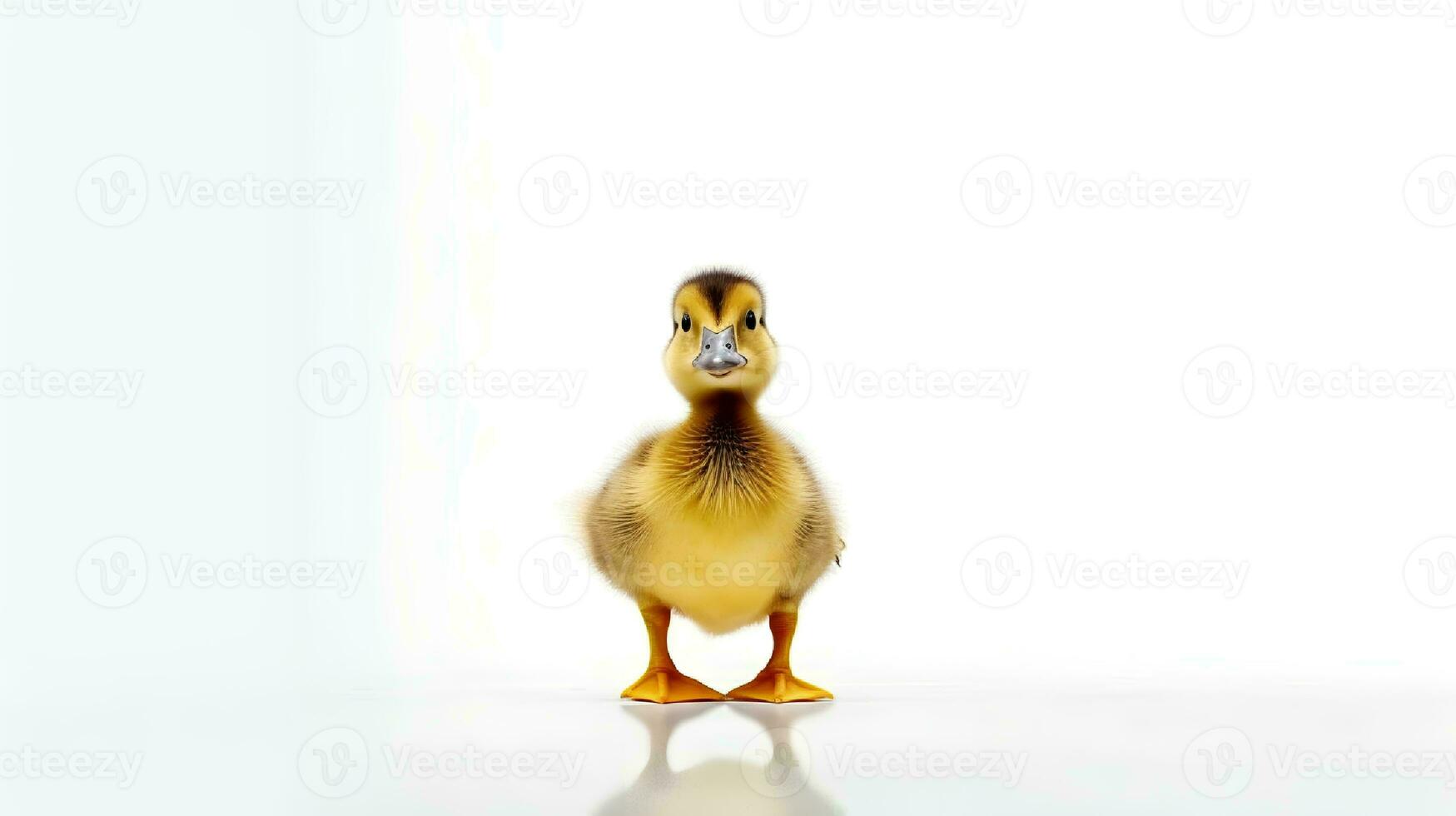 Photo of a duck on white background. Generative AI