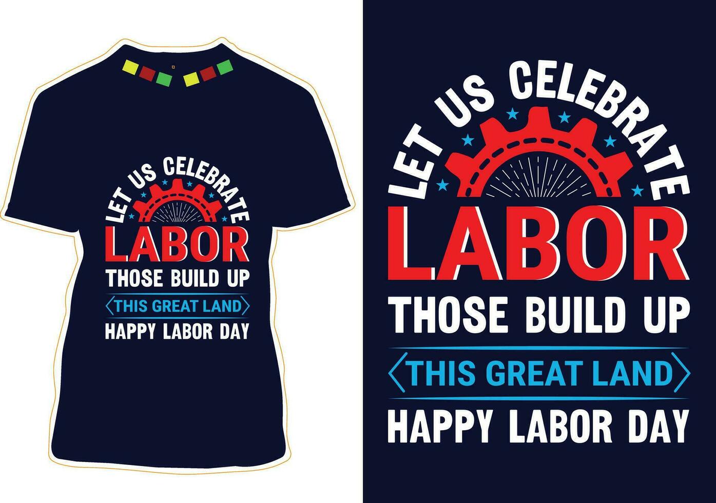 Happy Labor Day Typography T-shirt Design vector