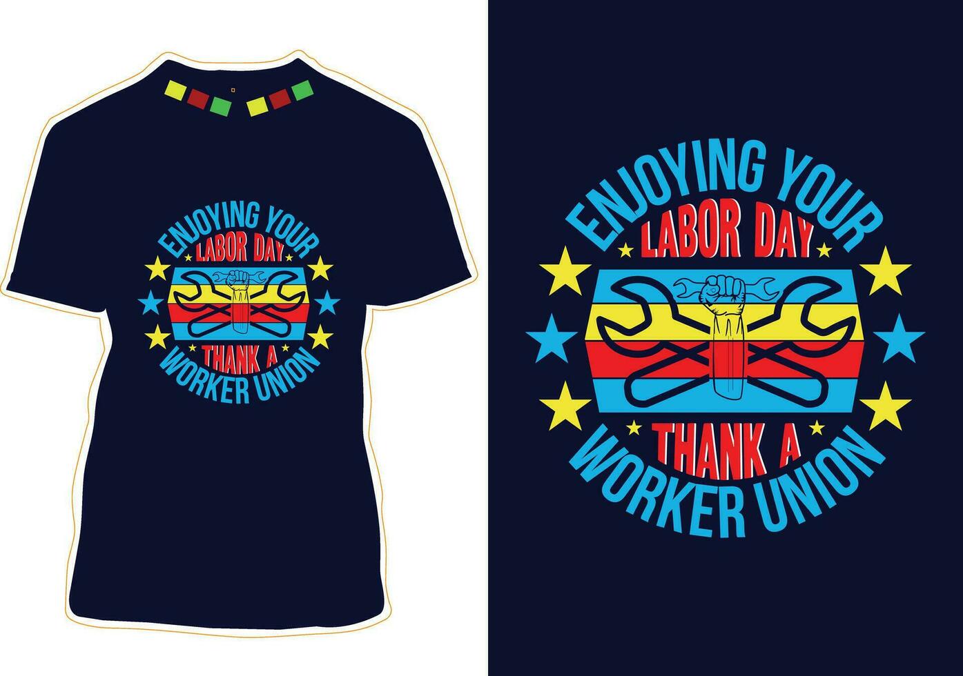 Happy Labor Day Typography T-shirt Design vector