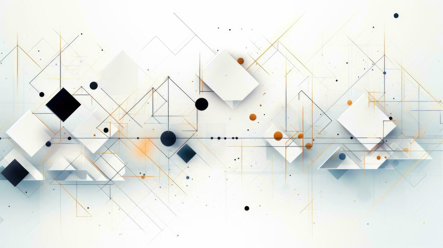 Scientific future technology. Abstract geometric for business presentation. flyer, poster, network technology communication background, Generative AI illustration photo