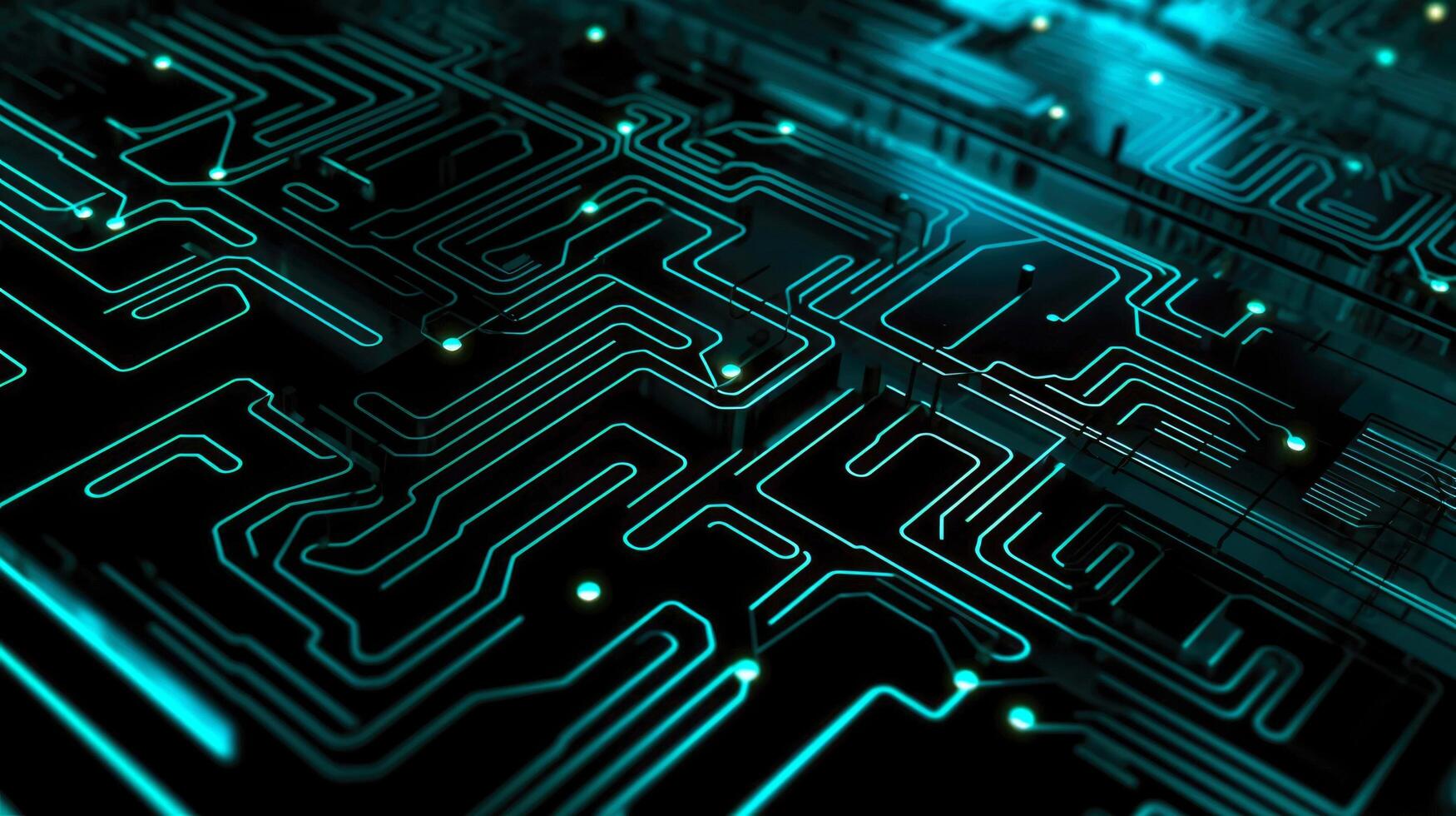 Close-up of circuit board. Electronic computer hardware technology. Motherboard digital chip. blurred concept, Generative AI illustration photo