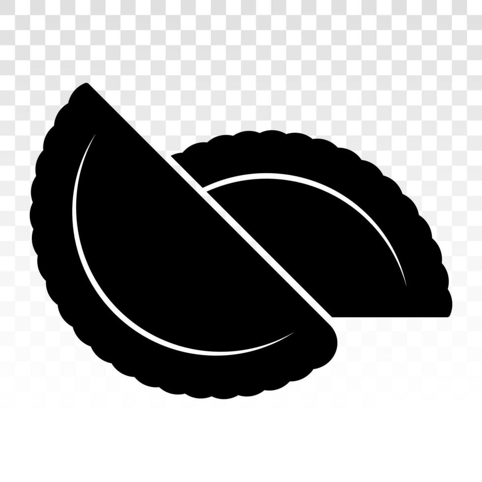 Dumpling or potsticker or jiaozi line art vector icon for food apps and websites