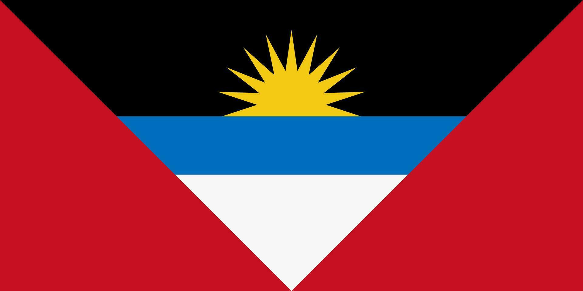 The national flag of Antigua and Barbuda with official colors. 26746395 Vector Art at Vecteezy