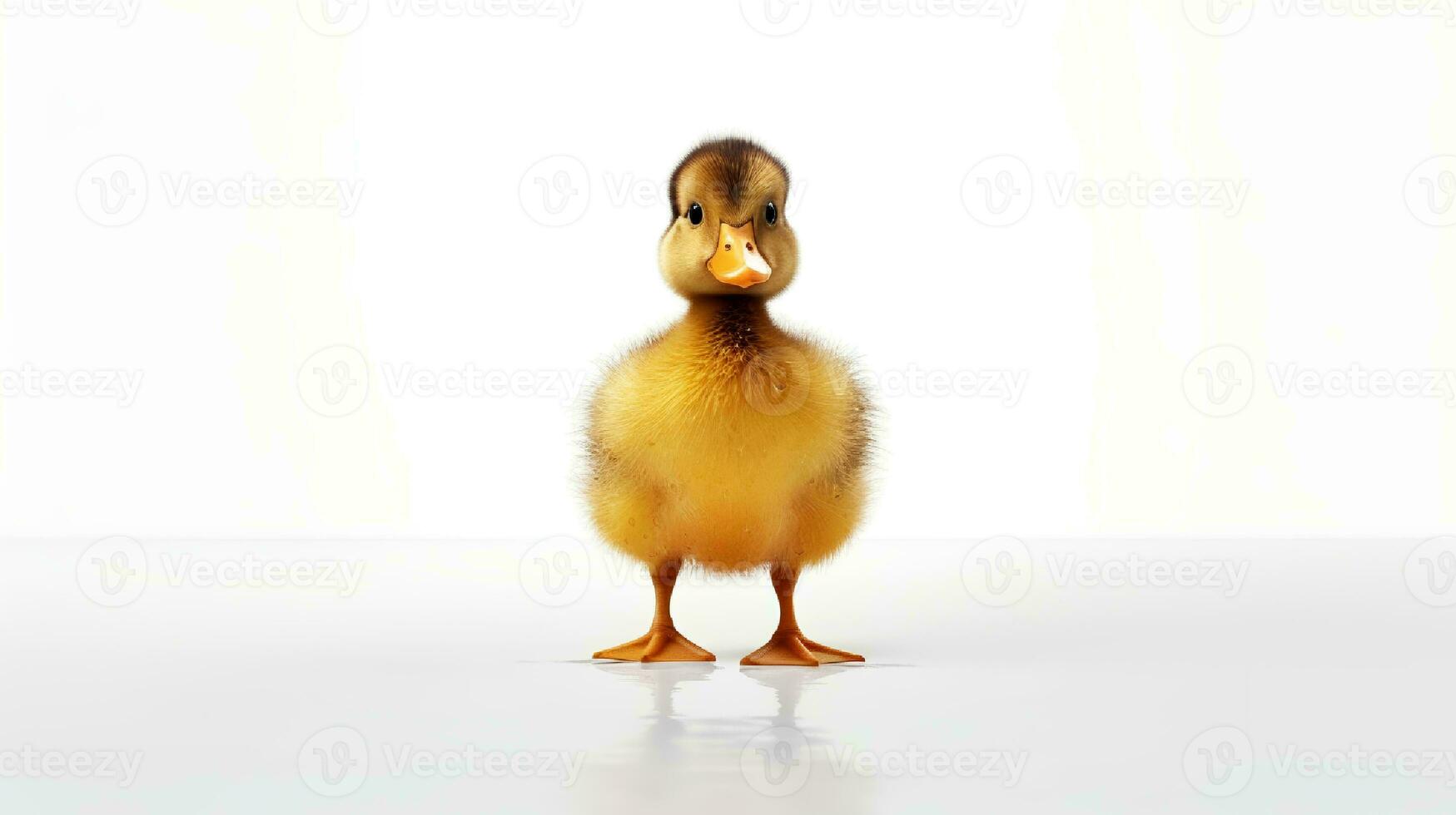 Photo of a duck on white background. Generative AI