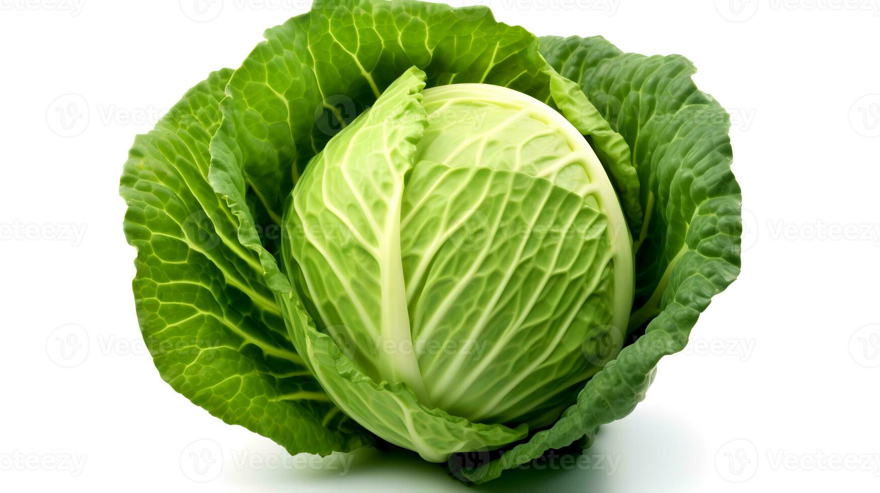 Photo of Cabbage isolated on white background