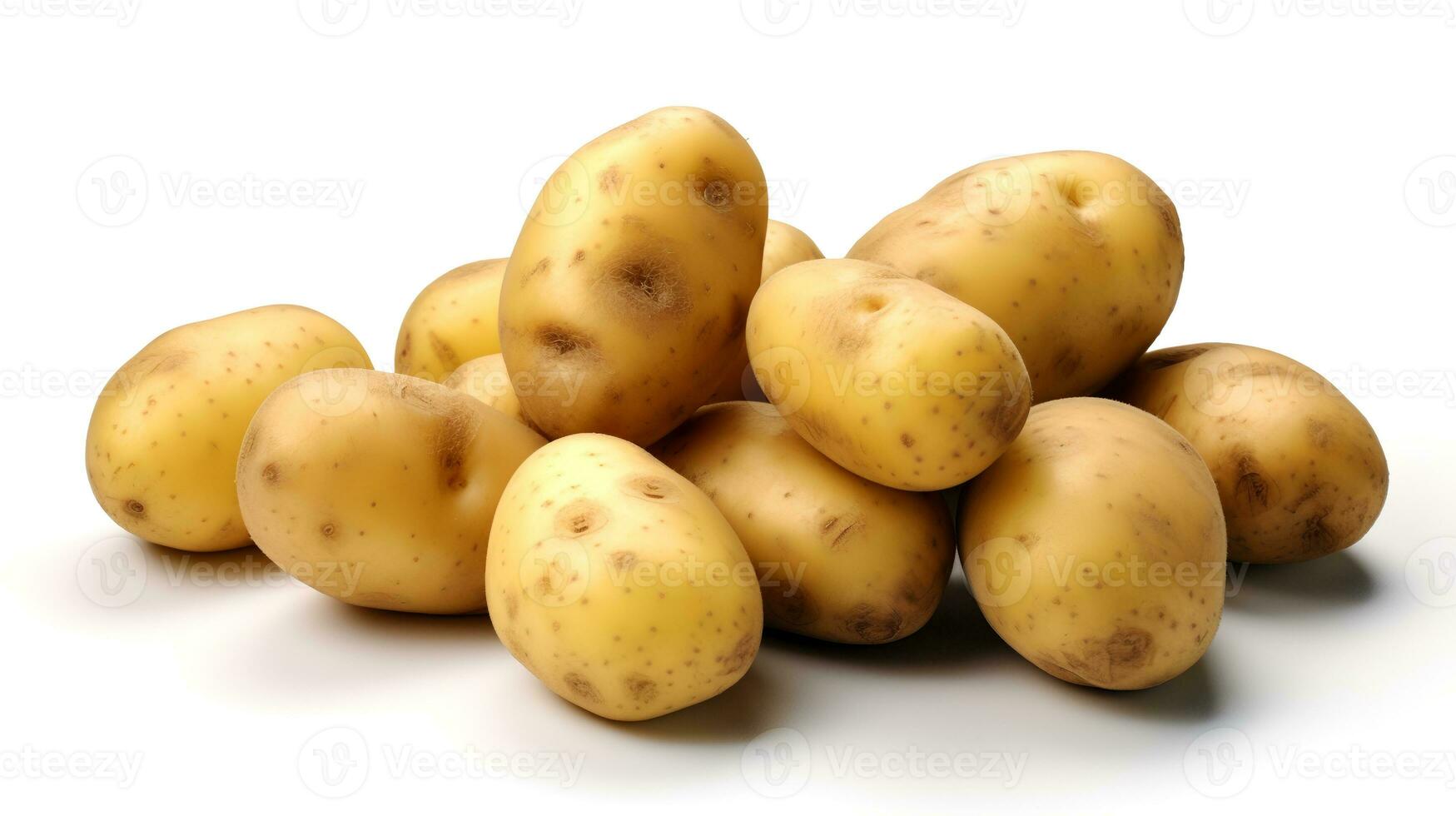 Photo of Potatoes isolated on white background