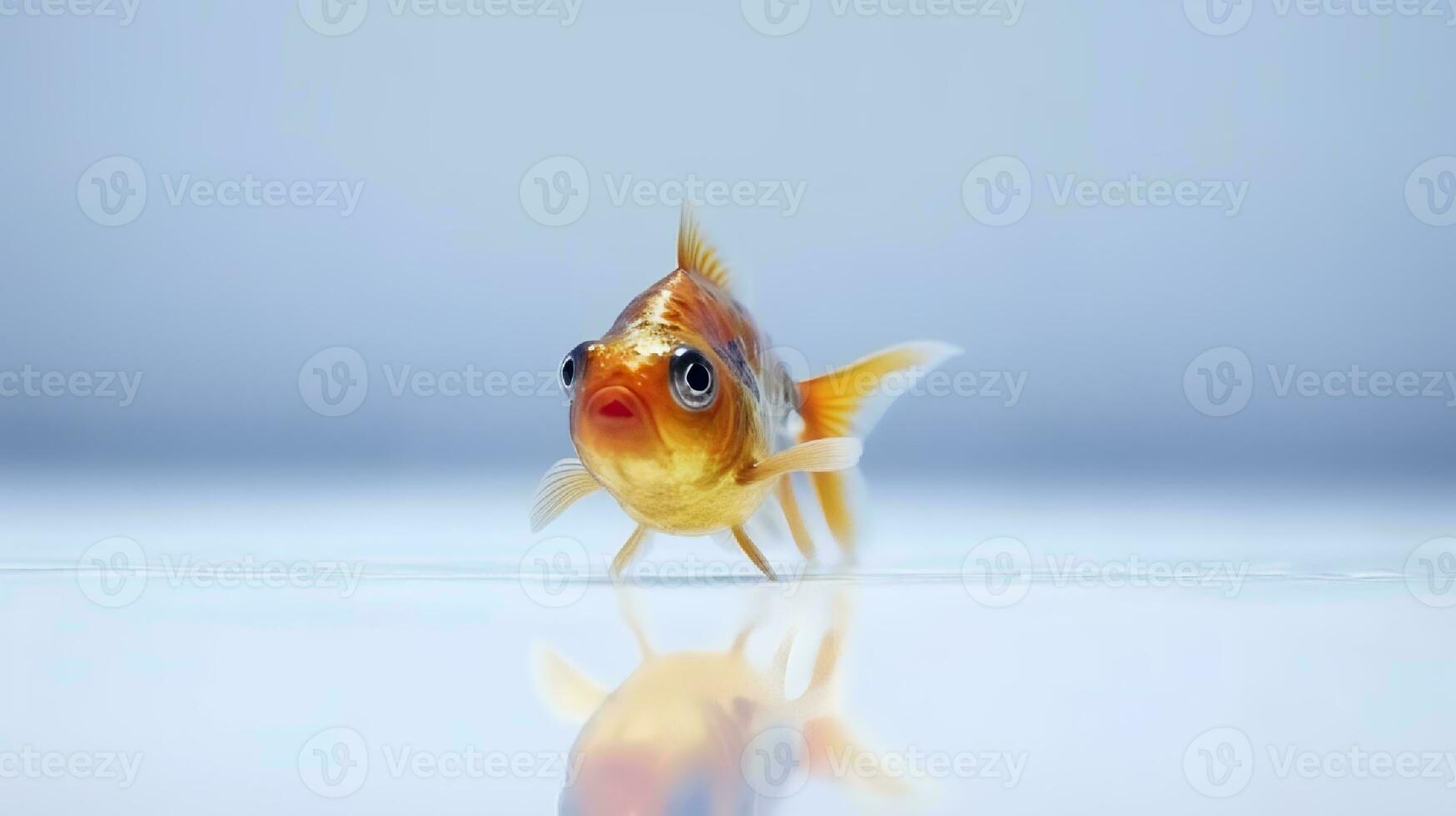 foto de un pescado en blanco antecedentes. generativo ai