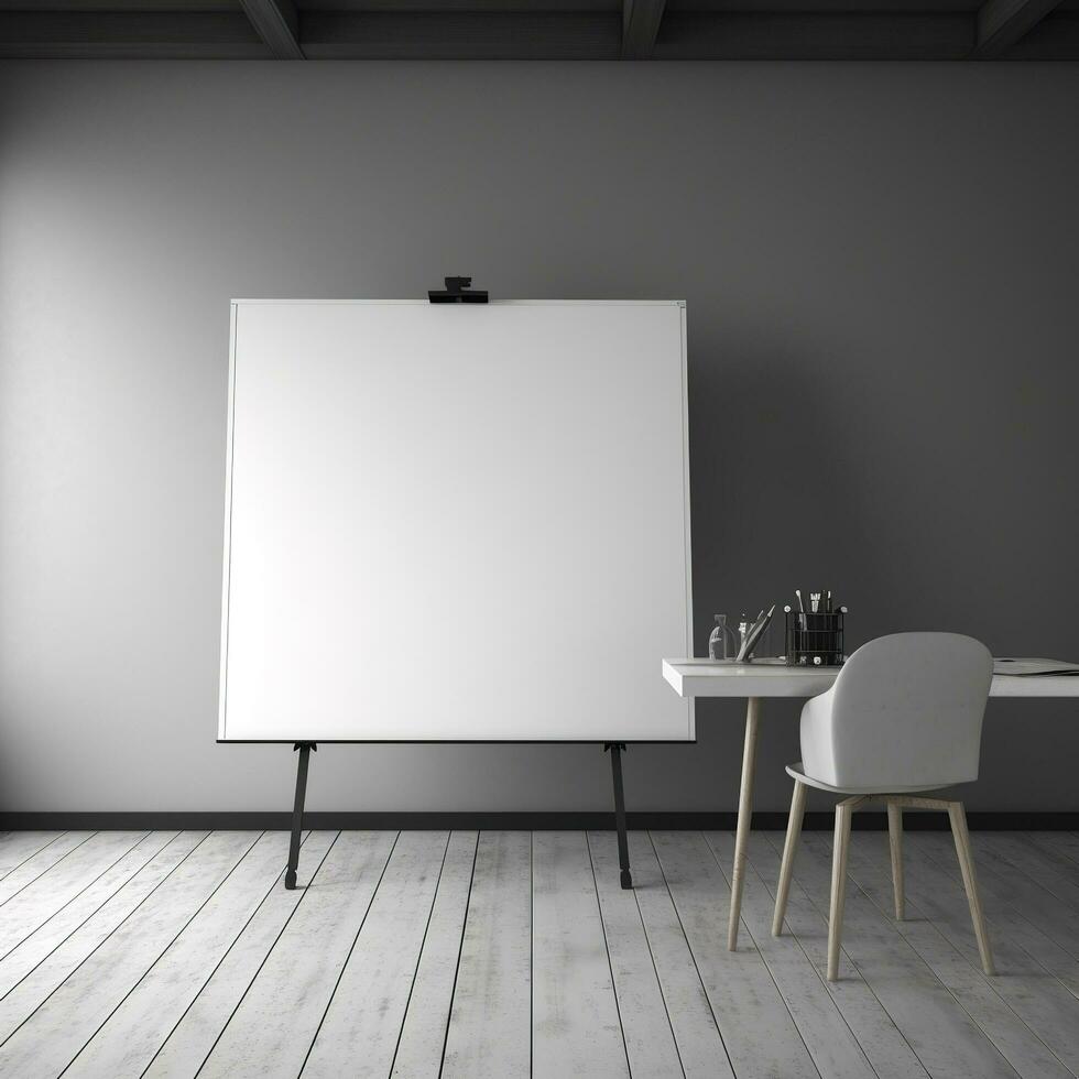 Blank canvas Mock up interior design. Generative AI photo