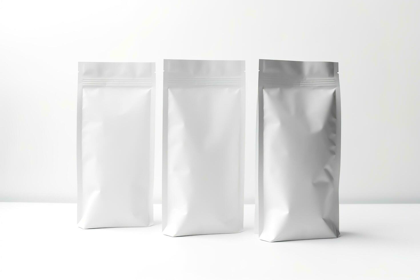 Blank Bag mockup design on white background. Generative AI photo