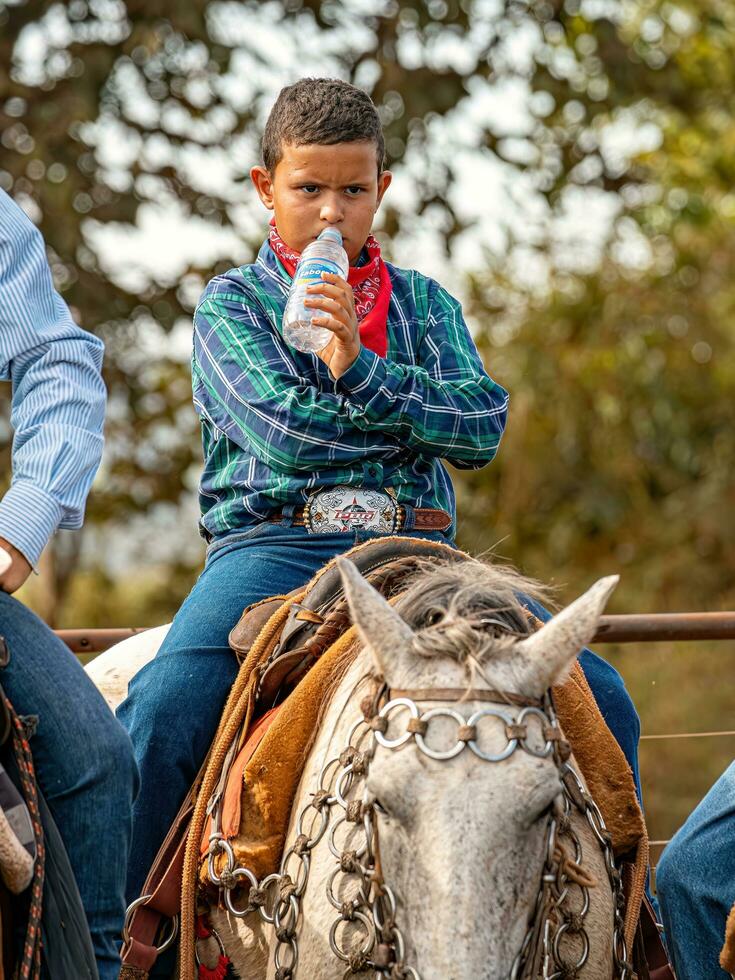 Apore, Goias, Brazil - 05 07 2023 Horseback riding event open to the public photo
