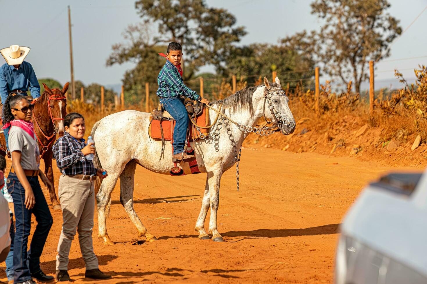 Apore, Goias, Brazil - 05 07 2023 Horseback riding event open to the public photo