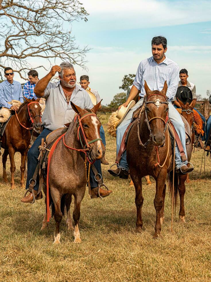 Apore, Goias, Brazil - 05 07 2023 Horseback riding event open to the public photo
