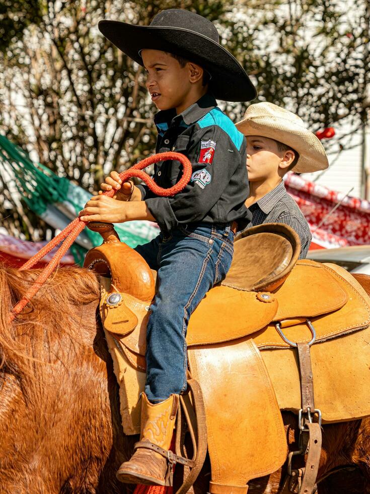 Apore, Goias, Brazil - 05 07 2023 Horseback riding event open to the public photo