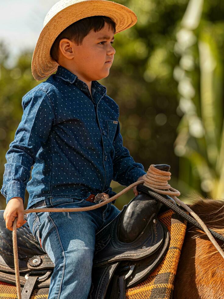 Apore, Goias, Brazil - 05 07 2023 Horseback riding event open to the public photo