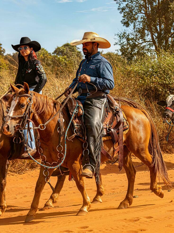 Apore, Goias, Brazil - 05 07 2023 Horseback riding event open to the public photo