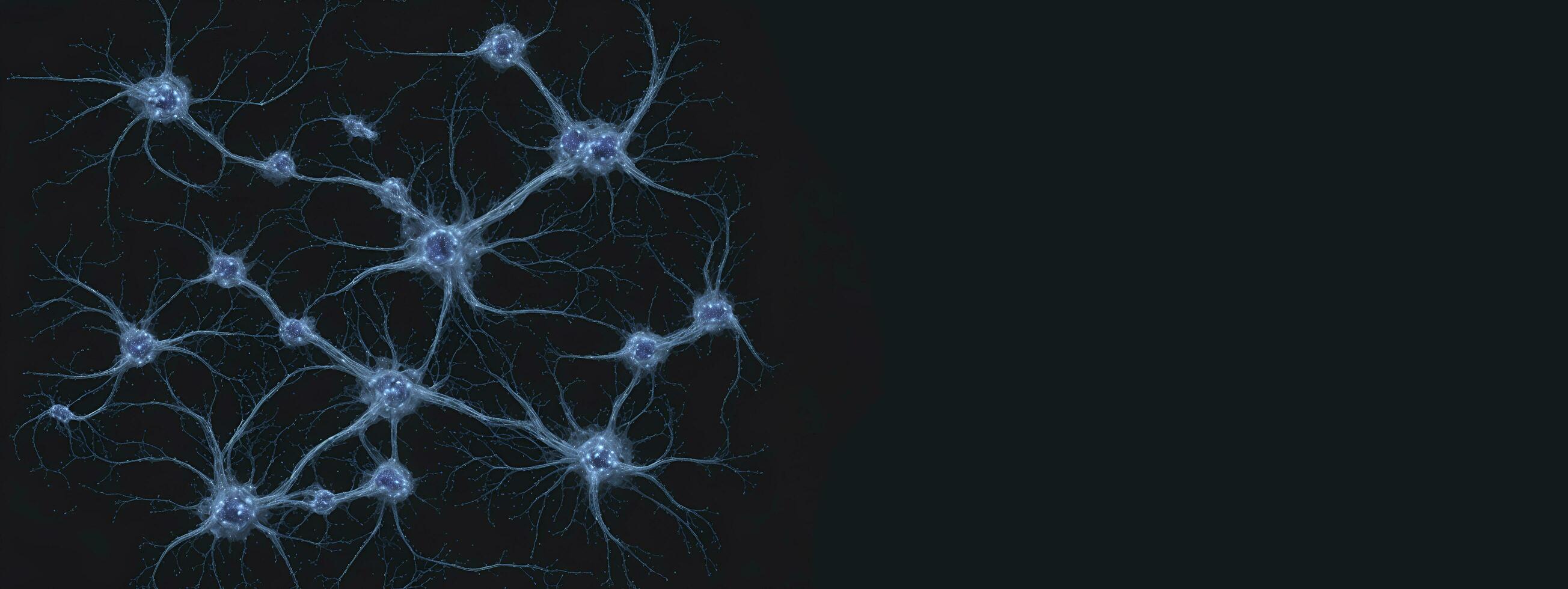 Neuronal network with electrical activity of neuron cells Generative AI photo