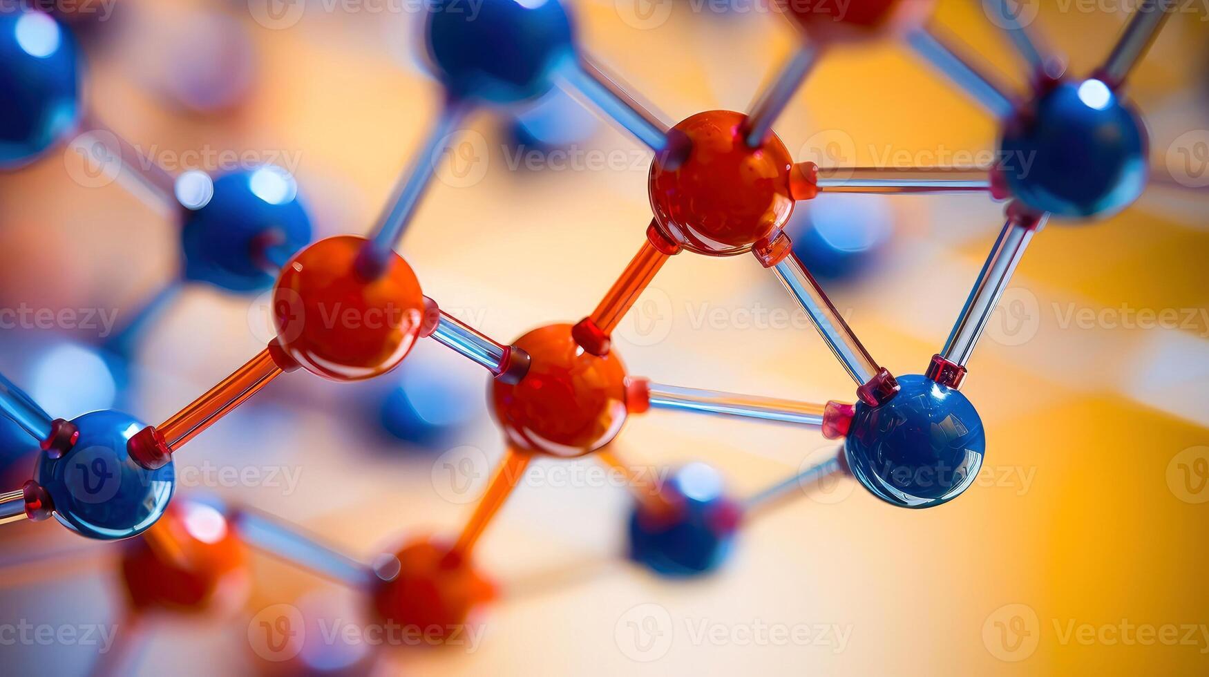 Medical studies of molecular structures. Science in the service of human. Technologies of the future in our life. molecule of medicine model, Generative AI illustration photo