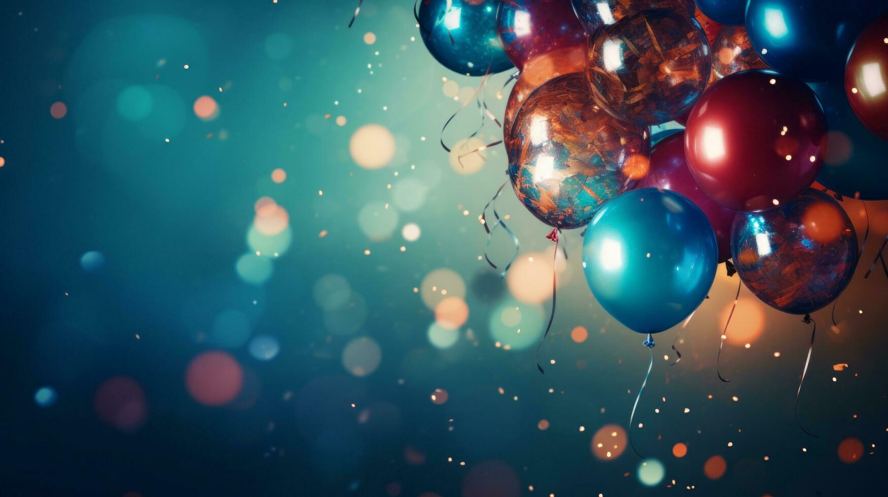 Balloon party background photo
