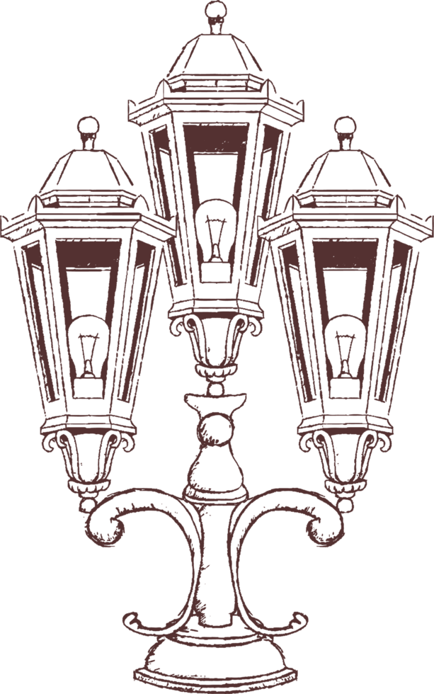 Vintage lamp clipart png