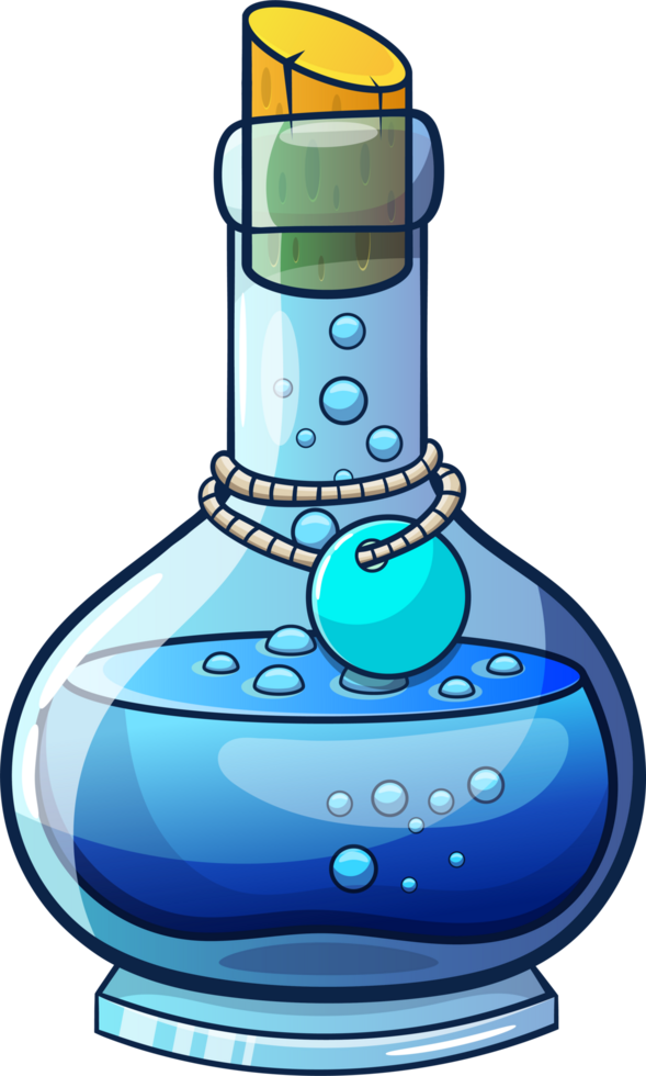 Potion glass bottle clipart png