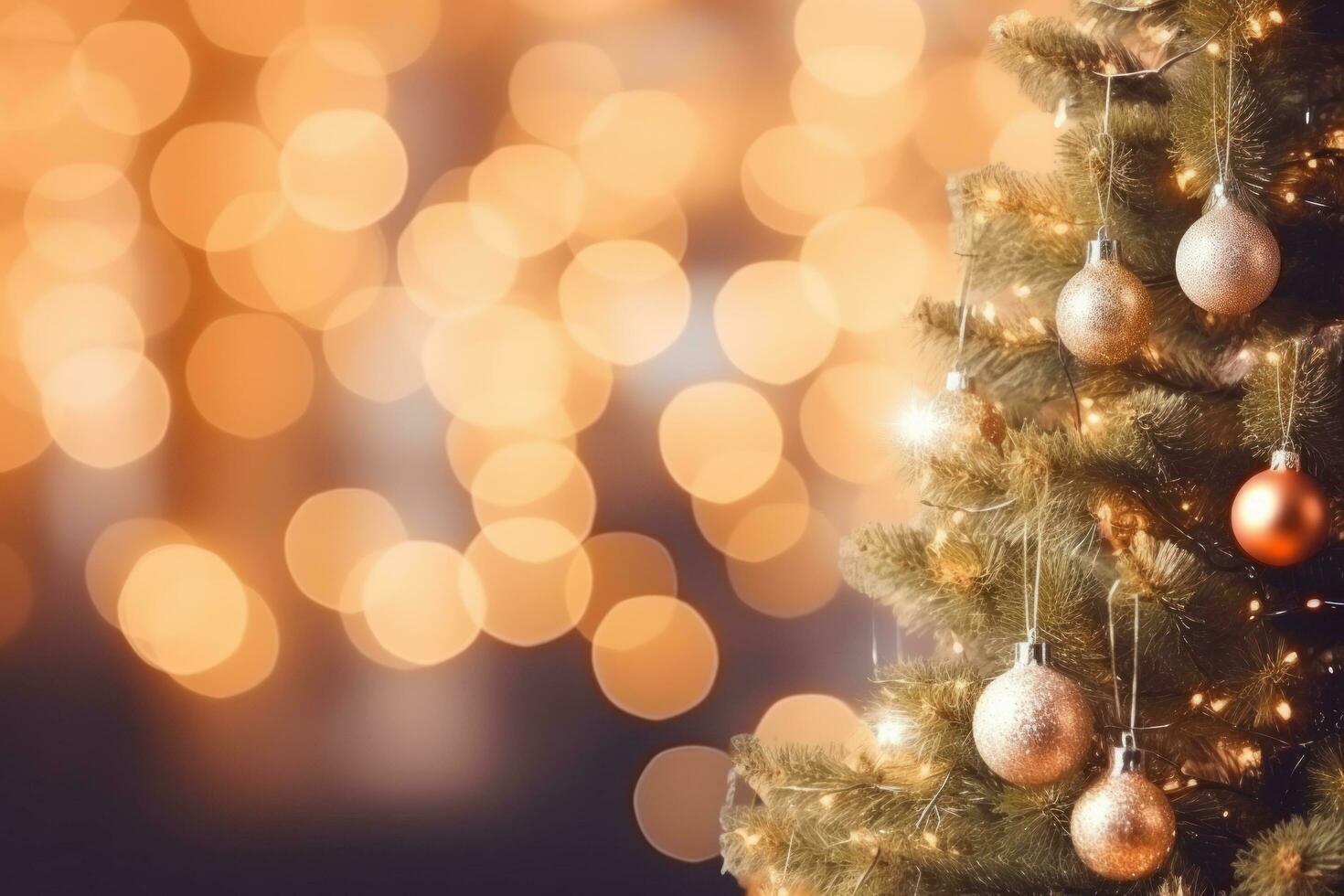 Christmas tree decoration background photo
