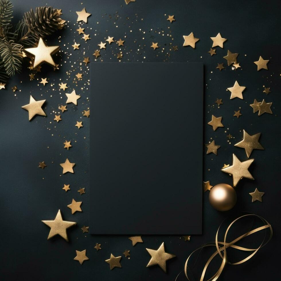 Christmas greeting card template photo