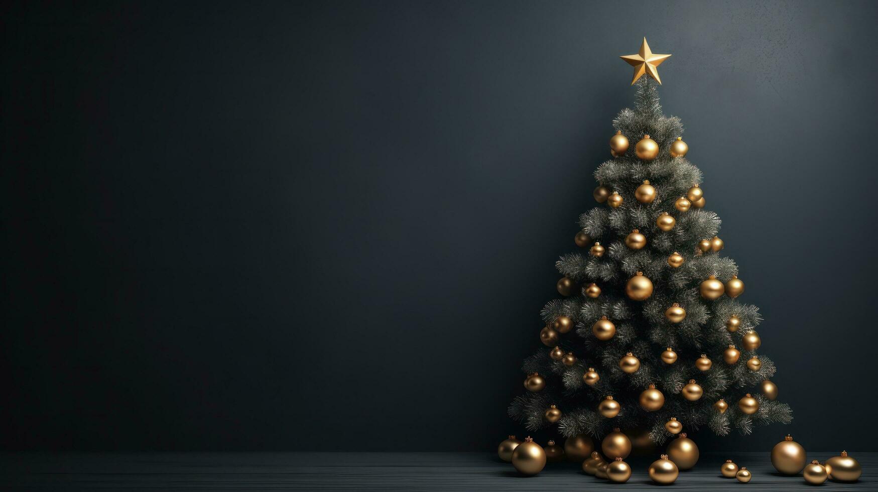 Minimalist background with Christmas tree photo