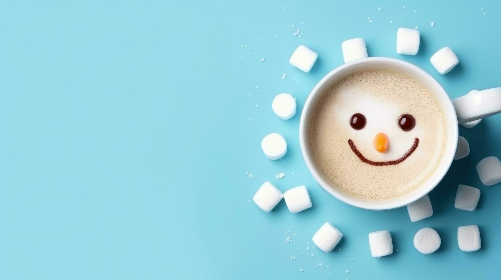 An amazing photo of gourmet hot cocoa in a beautiful Christmas mug