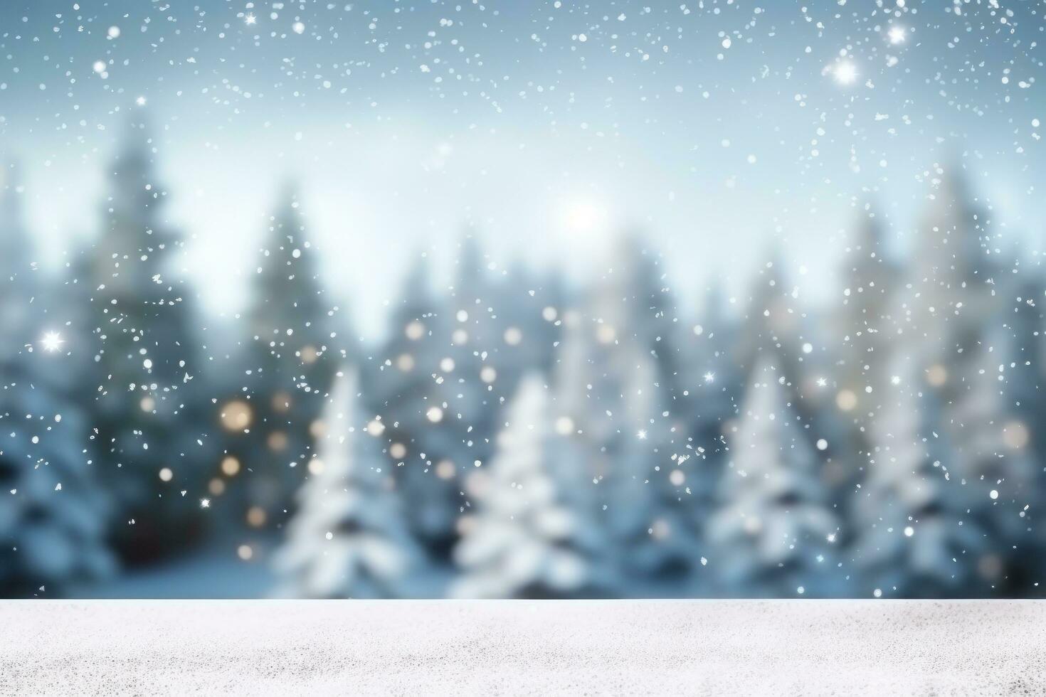 Blue Christmas background with snowflakes photo