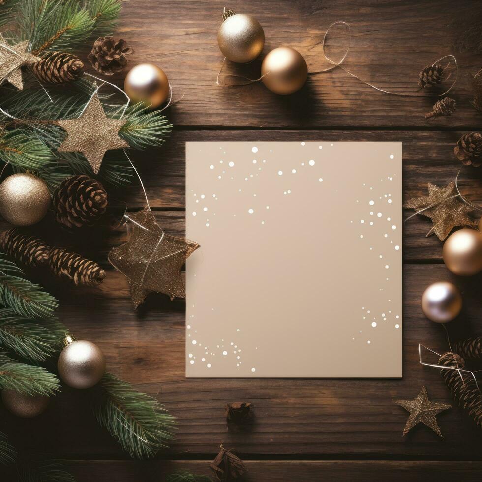 Christmas greeting card template photo