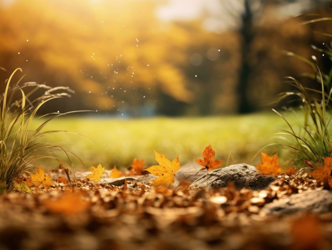 Autumn leaves background photo