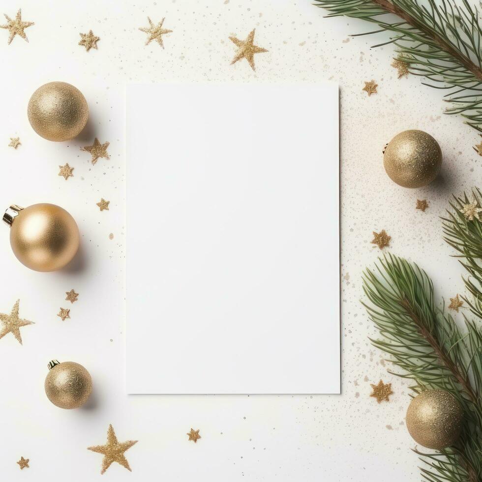 Christmas greeting card template photo