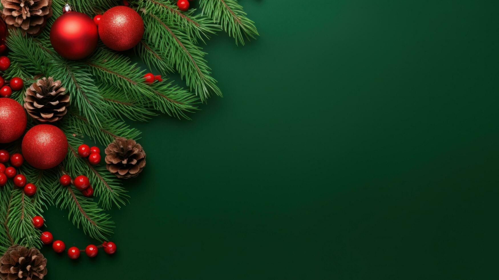 Christmas fir branch background photo