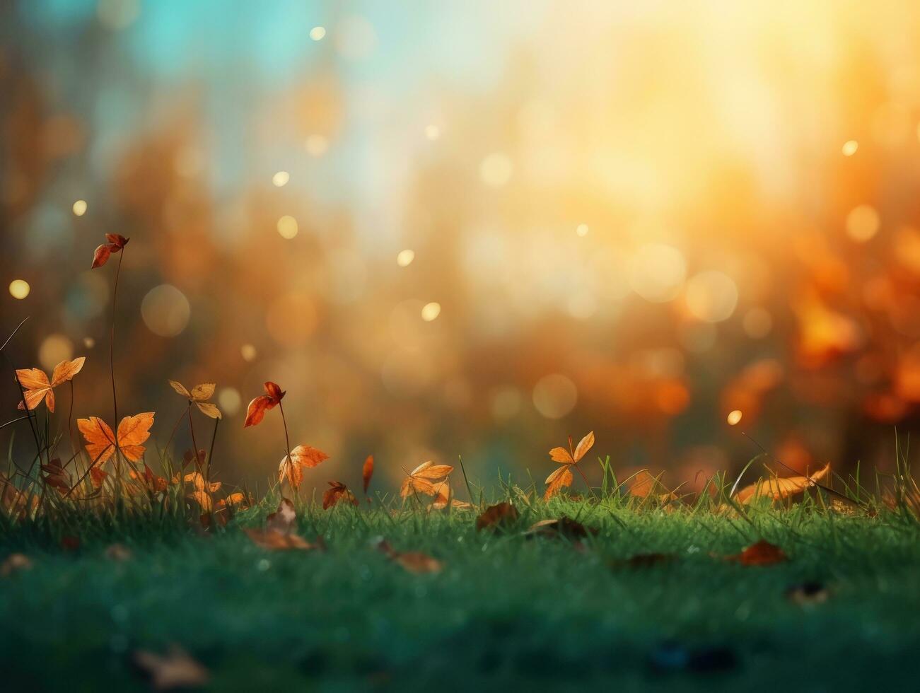 Autumn leaves background photo