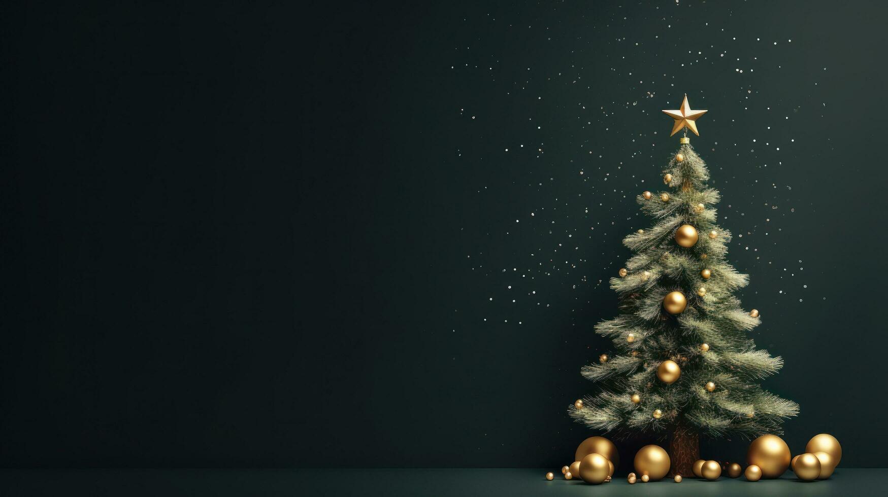 Minimalist background with Christmas tree photo