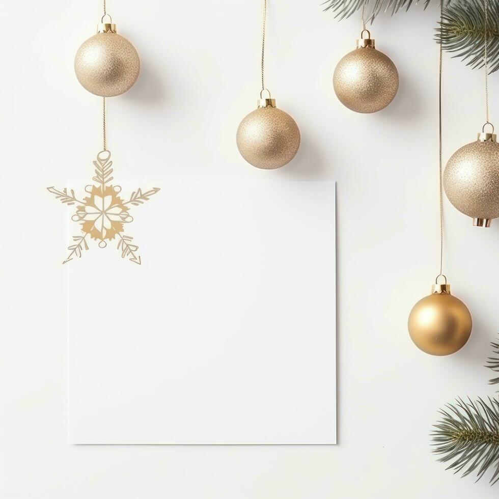 Christmas greeting card template photo