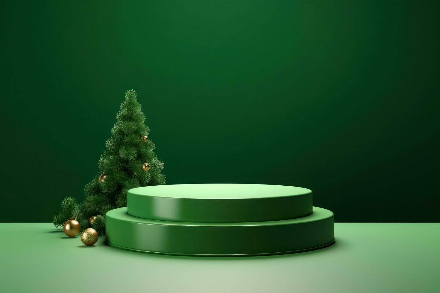 verde Navidad antecedentes con podio foto