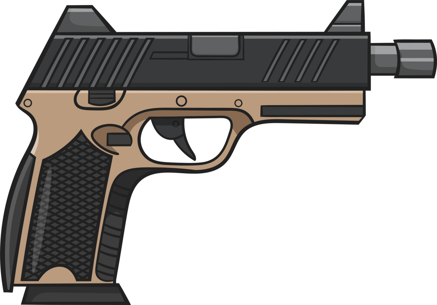 Pistol clipart design png
