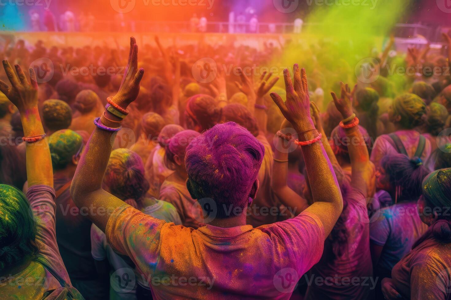 A lot of people are throwing holy 's paints up. technology. photo