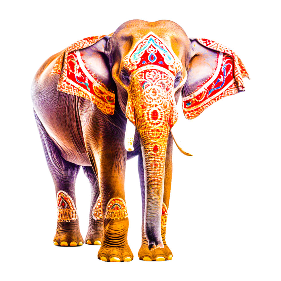 Victorian Vintage Circus Elephant Generative Ai png